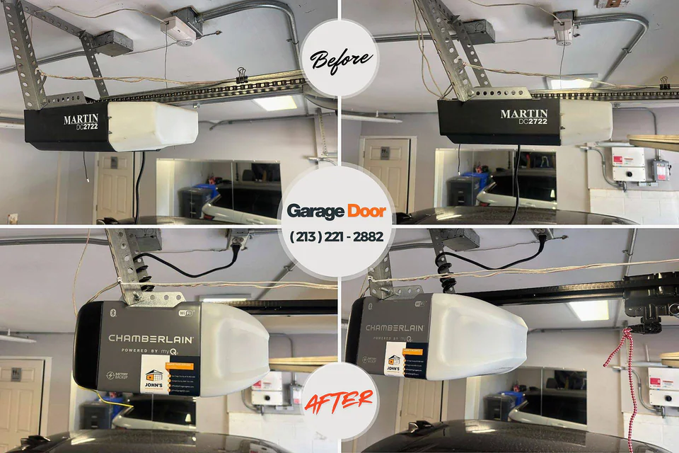 Before and after: garage door repair West Babylon, NY